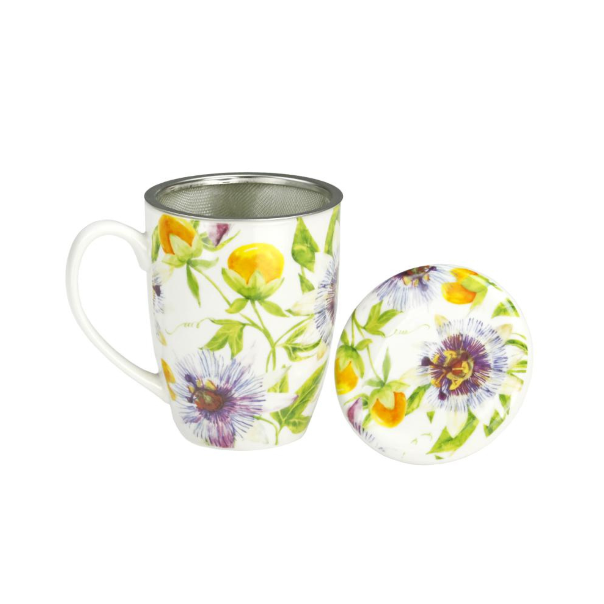 Regina di Fiori Tisaniera Porcellana con Infusore Passion Flowers 380ml