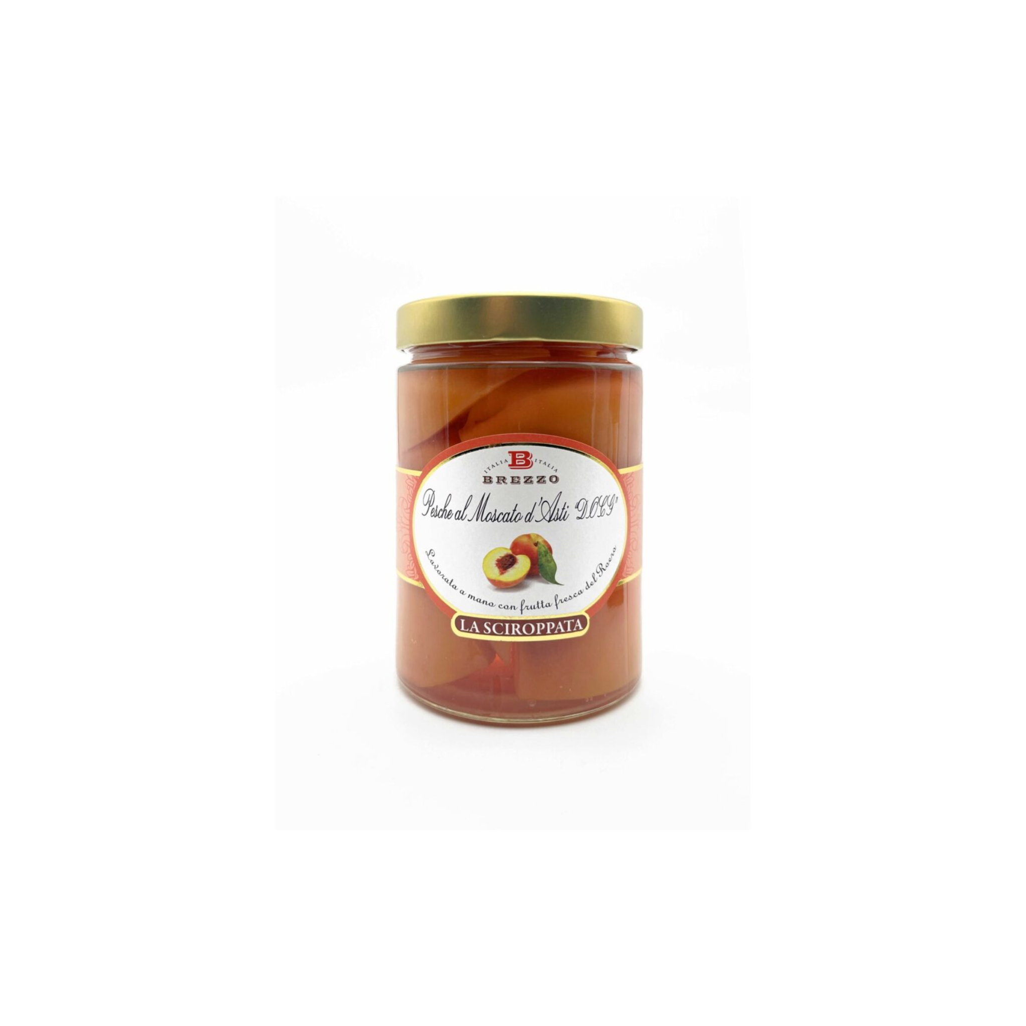 Apicoltura Brezzo Pesche Sciroppate al Moscato 620g