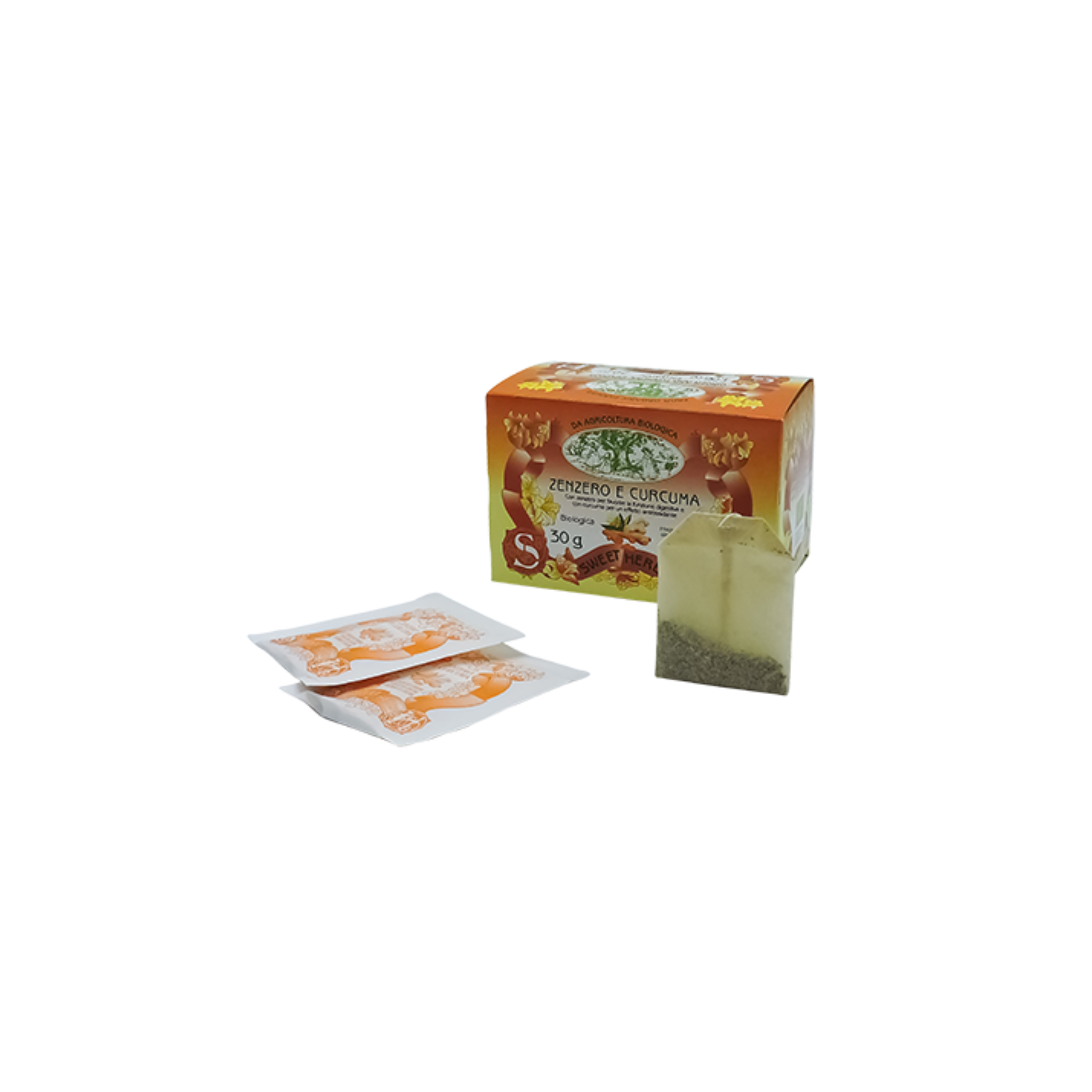 Apicoltura Brezzo Tisana Bio Zenzero e Curcuma 20 filtri