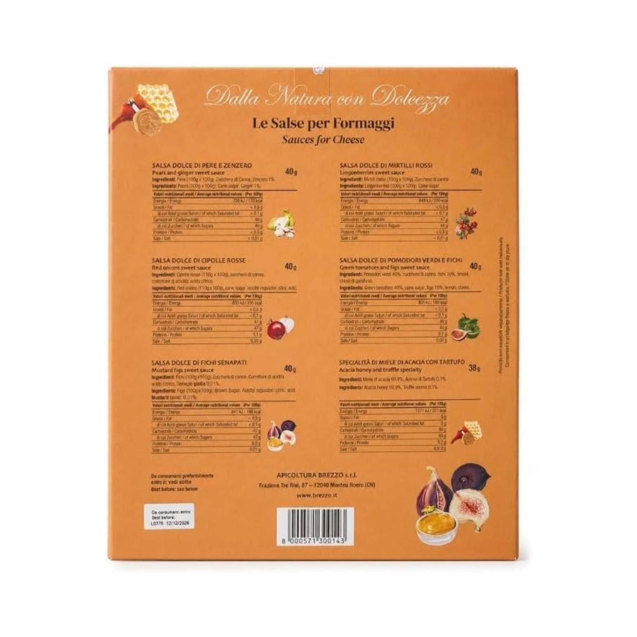COFANETTO 6 MIGNON SALSE PER FORMAGGI