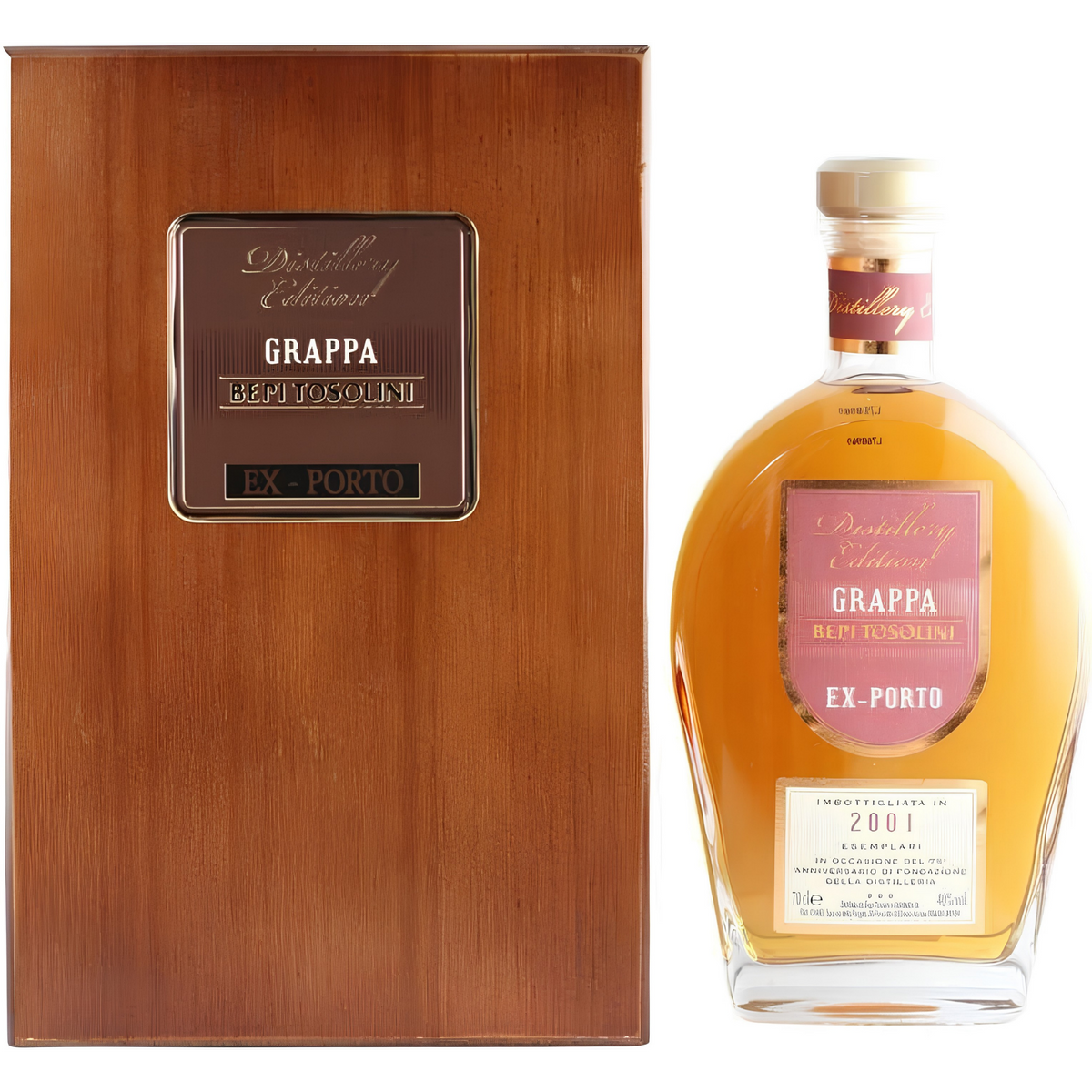 TOSOLINI GRAPPA EX -PORTO 70 CL COFANETTO