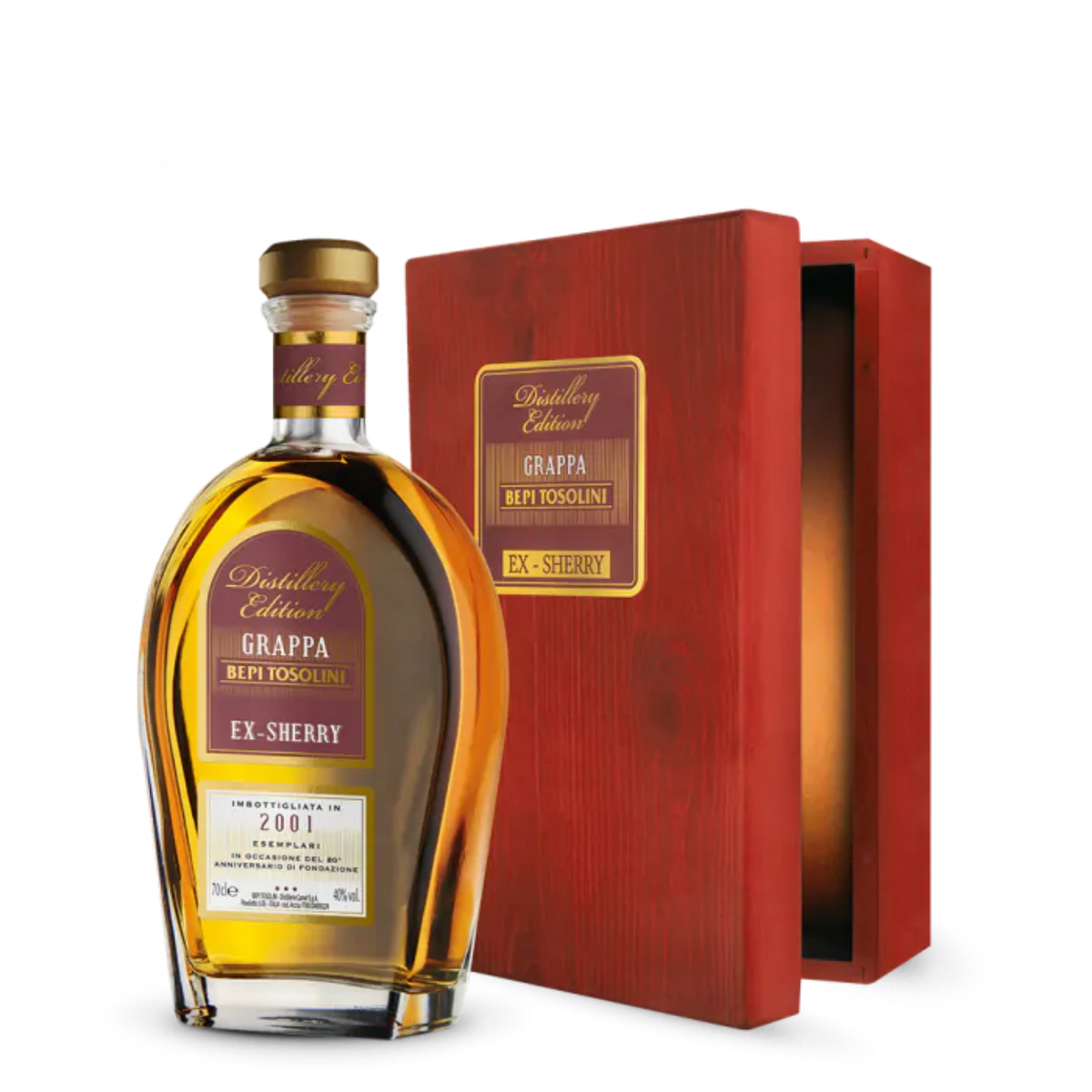 TOSOLINI GRAPPA EX-SHERRY 70 CL COFANETTO