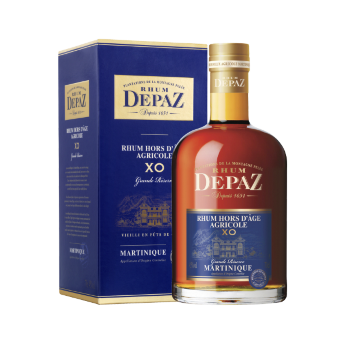 RHUM DEPAZ RHUM HORS D'AGE AGRICOLE XO GRANDE RESERVE ASTUCCIATO