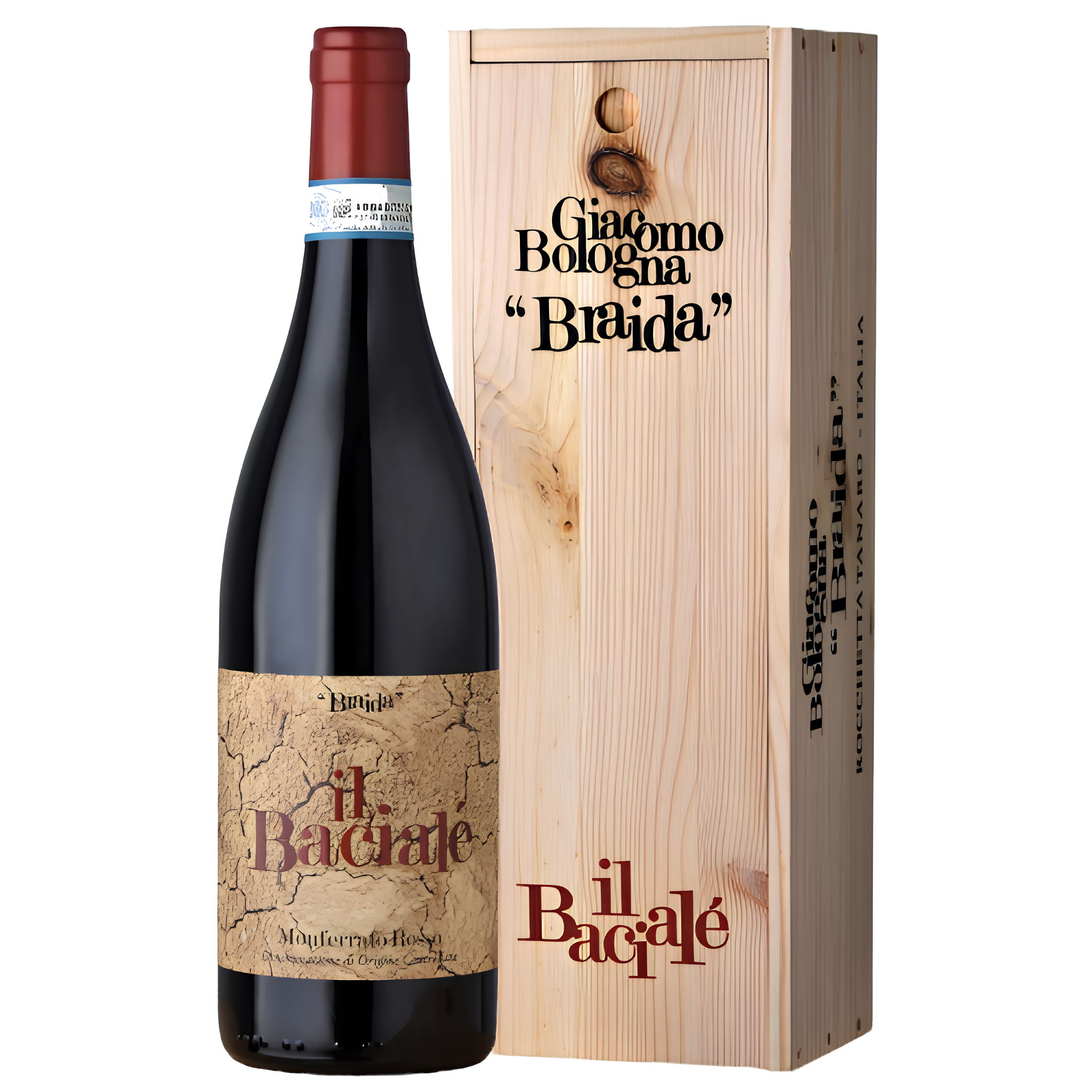 IL BACIALE' MONFERRATO ROSSO DOC 2020  1,5 L CASSA LEGNO