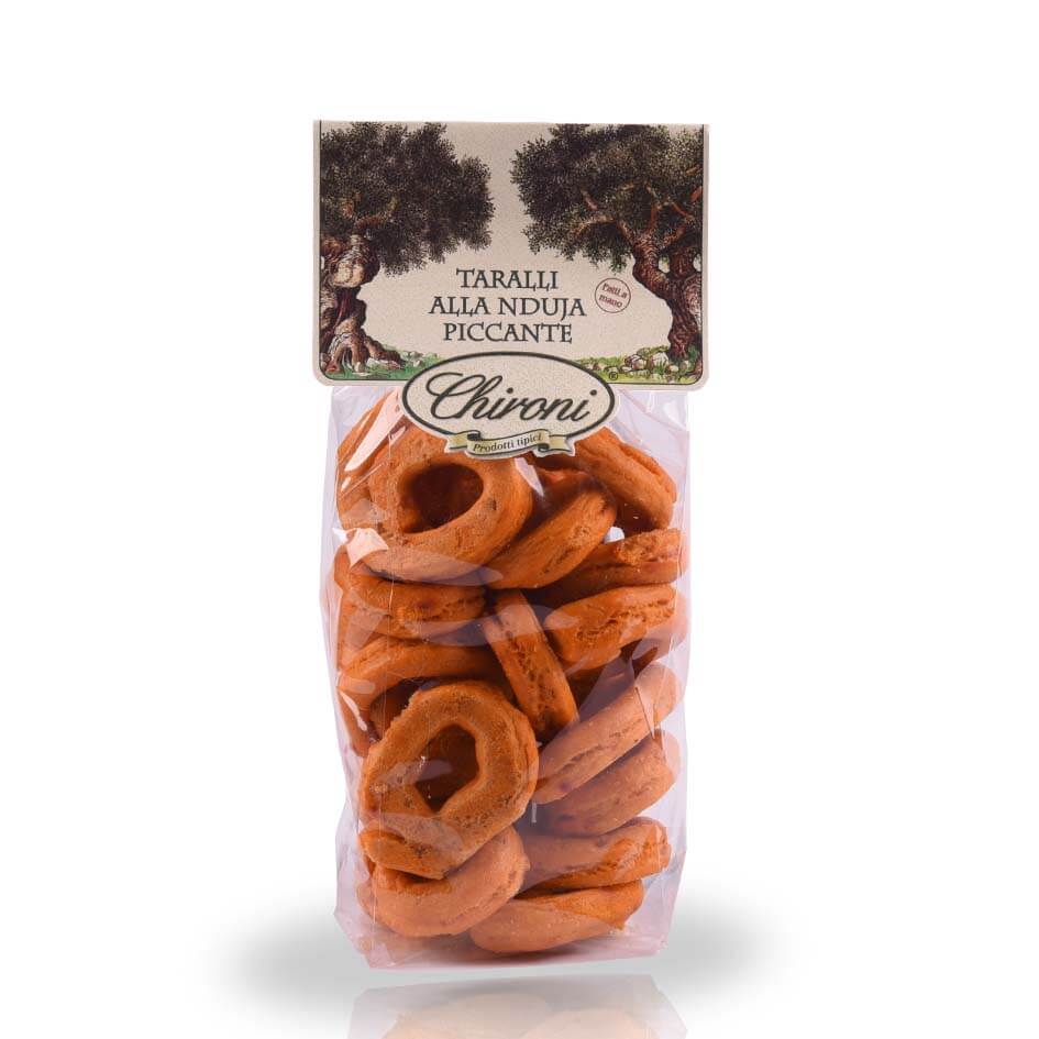 TARALLINI CHIRONI AL PEPERONCINO FATTI A MANO 200 GR
