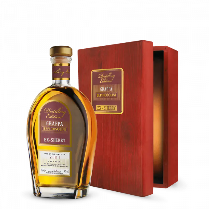 TOSOLINI GRAPPA EX-SHERRY 70 CL COFANETTO